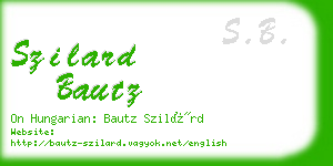 szilard bautz business card